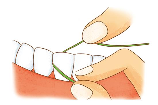 牙线的正确使用方法