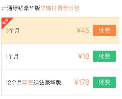 付费音乐包和绿钻豪华版区别